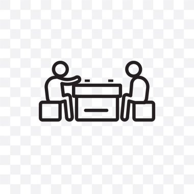 Dama şeffaf arka plan üzerinde izole doğrusal simge vektör, dama saydamlık kavramı web ve mobil için kullanılabilir