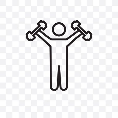 Vektör Lineer simgesi üzerinde şeffaf arka plan izole egzersiz, egzersiz saydamlık kavramı web ve mobil için kullanılabilir