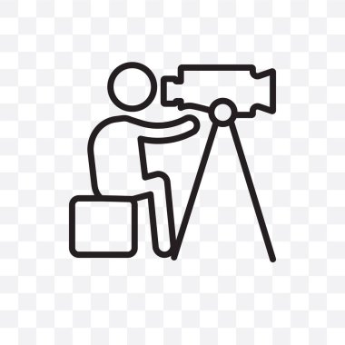 Vektör Lineer simgesini şeffaf arka plan, Film Yapım saydamlık kavramı-ebilmek var olmak kullanılmış için web ve mobil üzerinde izole hale film