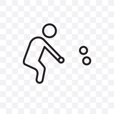 Petank vektör lineer simgesi üzerinde şeffaf arka plan izole, petank saydamlık kavramı web ve mobil için kullanılabilir