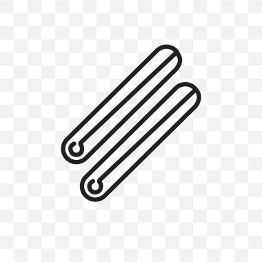 Tarçın Rulo vektör lineer simgesi üzerinde şeffaf arka plan izole, tarçın rulo saydamlık kavramı web ve mobil için kullanılabilir