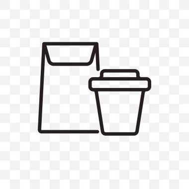 Vektör Lineer simgesi üzerinde şeffaf arka plan izole götürün, Take away saydamlık kavramı web ve mobil için kullanılabilir