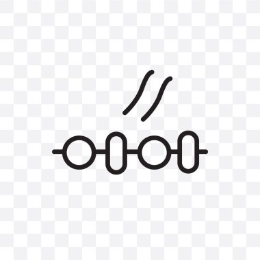 Şiş vektör lineer simge üzerinde şeffaf arka plan izole, şiş saydamlık kavramı web için kullanılan ve mobil olabilir