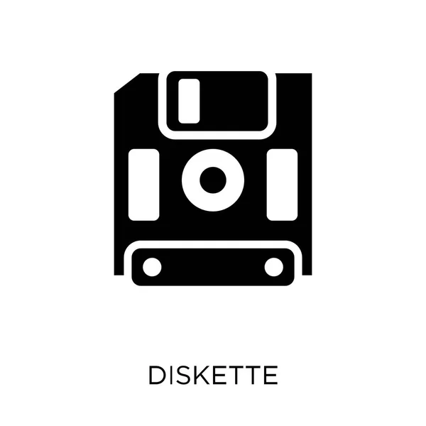 フロッピー ディスクのアイコン コミュニケーション コレクションからディスケット シンボル デザイン 白い背景の上の単純な要素ベクトル図 — ストックベクタ