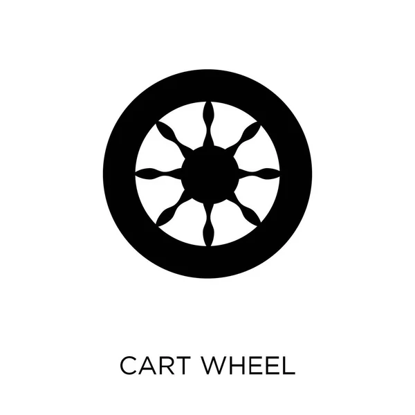 Значок Колесо Корзины Символ Cart Wheel Коллекции Desert Простая Векторная — стоковый вектор