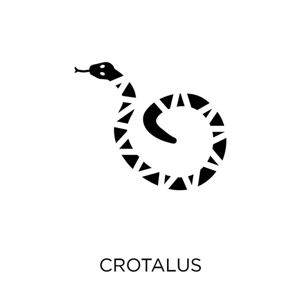 Crotalus Ikonra Crotalus Szimbólum Design Gyűjtemény Sivatagban Egyszerű Elem Fehér — Stock Vector