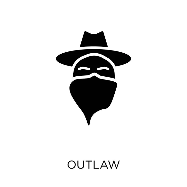 Outlaw Pictogram Outlaw Symbool Ontwerp Uit Woestijn Collectie Eenvoudig Element — Stockvector