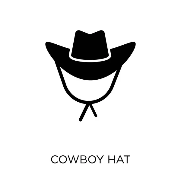 Cowboy Hoed Pictogram Cowboy Hoed Symbool Ontwerp Uit Woestijn Collectie — Stockvector
