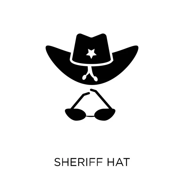 Sheriff Hat Pictogram Sheriff Hat Symbool Ontwerp Uit Woestijn Collectie — Stockvector