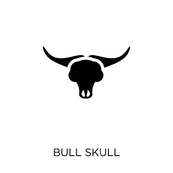 Byk Czaszka Ikona Bull Design Symbol Czaszki Pustynny Kolekcji Element — Wektor stockowy