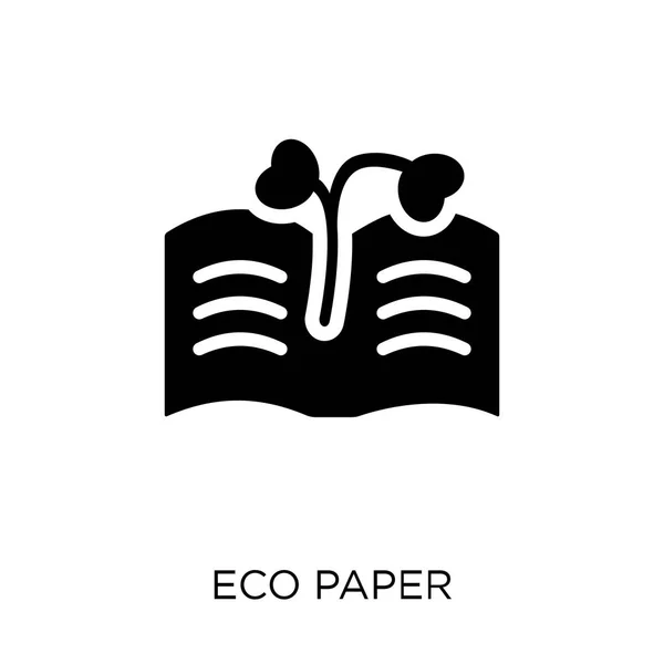 Pictogram Voor Eco Papier Eco Ontwerp Voor Een Papieren Symbool — Stockvector