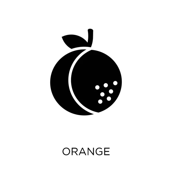 Oranje Pictogram Oranje Symbool Ontwerp Uit Collectie Van Groenten Fruit — Stockvector