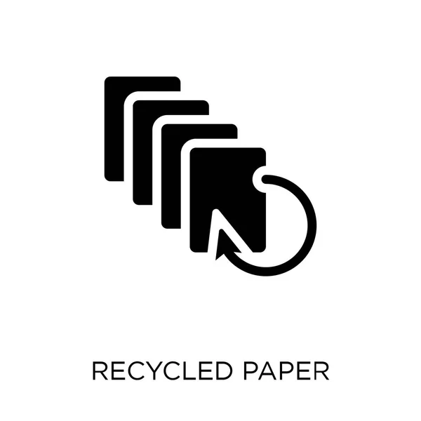 Recycled Paper Icon Recycled Paper Symbol Design Ecology Collection Simple — Stock Vector