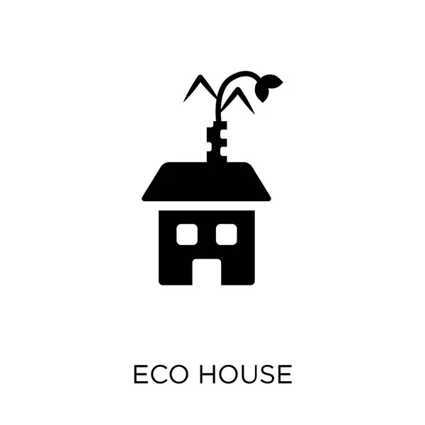 Ícone Casa Eco Design Símbolo Casa Eco Coleção Ecologia Ilustração —  Vetores de Stock