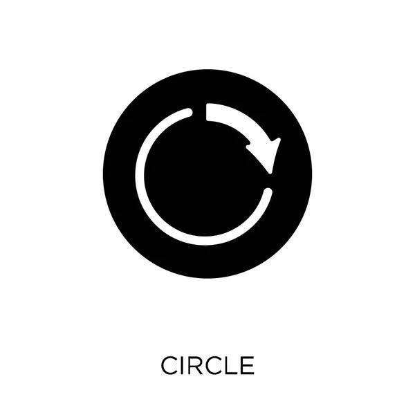 Het Pictogram Van Cirkel Ontwerp Met Cirkel Symbool Uit Geometrie — Stockvector