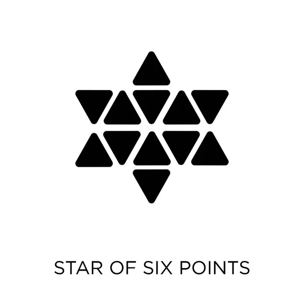 Étoile Six Points Icône Étoile Six Points Symbole Design Collection — Image vectorielle