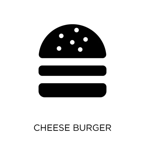 Sajt Burger Ikonra Sajt Burger Szimbólum Design Gyűjtemény Étterem Egyszerű — Stock Vector