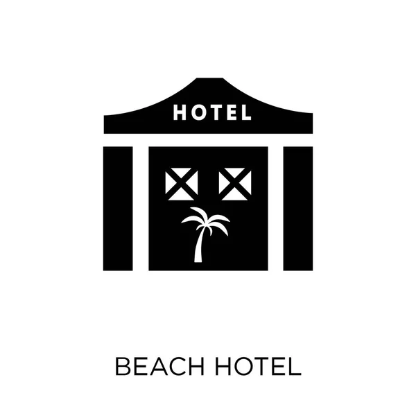 Icône Beach Hotel Design Symboles Beach Hotel Collection Hotel Illustration — Image vectorielle