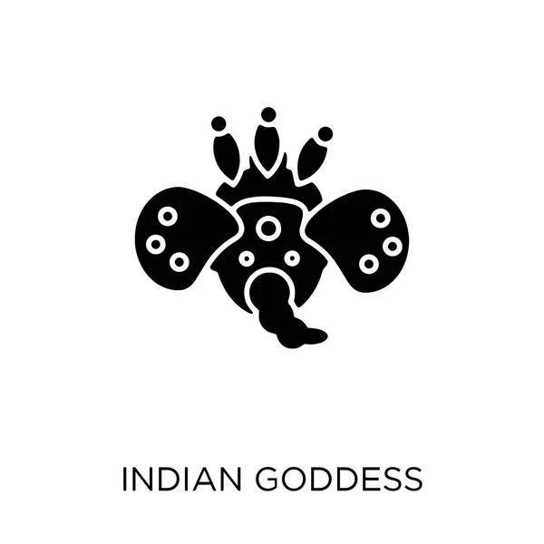 印度女神图标 印度女神符号设计从印度收藏 简单的元素向量例证在白色背景 — 图库矢量图片