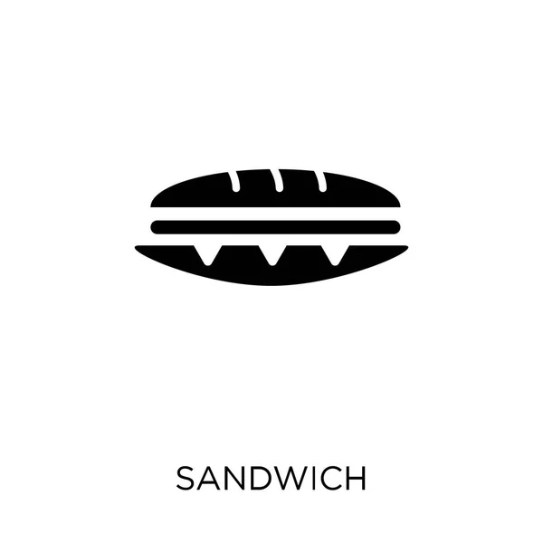 샌드위치 아이콘입니다 샌드위치 레스토랑 컬렉션에서 디자인입니다 바탕에 간단한 일러스트 — 스톡 벡터