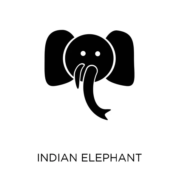 Icône Éléphant Indien Dessin Symbole Éléphant Indien Collection Inde Illustration — Image vectorielle