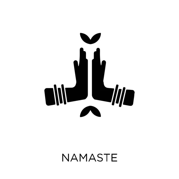 Namaste Ikona Namaste Projekt Symbol Kolekcji Indyjskie Element Prosty Wektor — Wektor stockowy