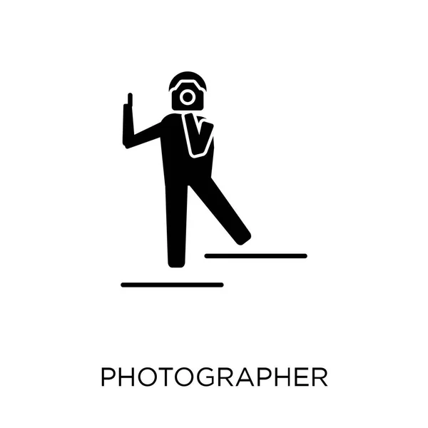Ícone Fotógrafo Design Símbolo Fotógrafo Coleção Profissões Ilustração Vetorial Elemento — Vetor de Stock