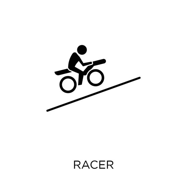 Ícone Piloto Design Símbolo Racer Coleção Profissões Ilustração Vetorial Elemento — Vetor de Stock