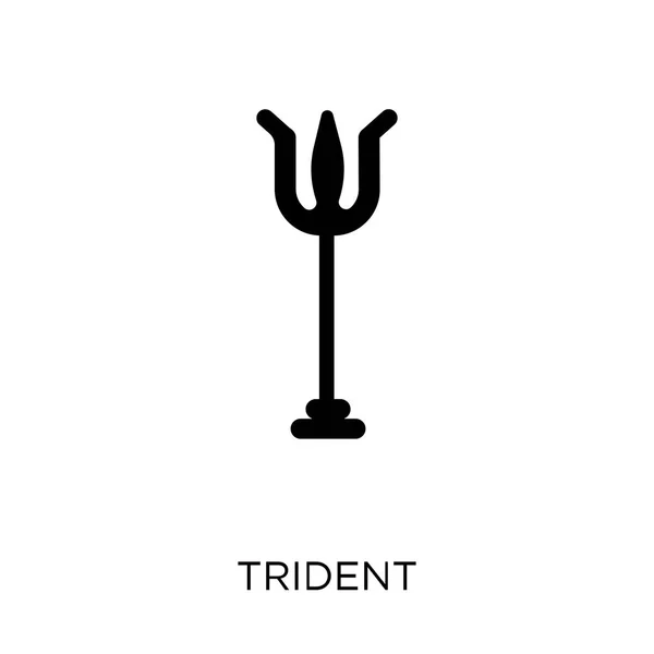 Icono Tridente Diseño Símbolo Trident Colección India Ilustración Simple Del — Vector de stock