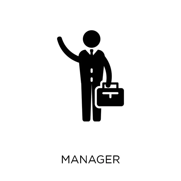 マネージャーのアイコン 職業コレクションからマネージャー シンボル デザイン 白い背景の上の単純な要素ベクトル図 — ストックベクタ