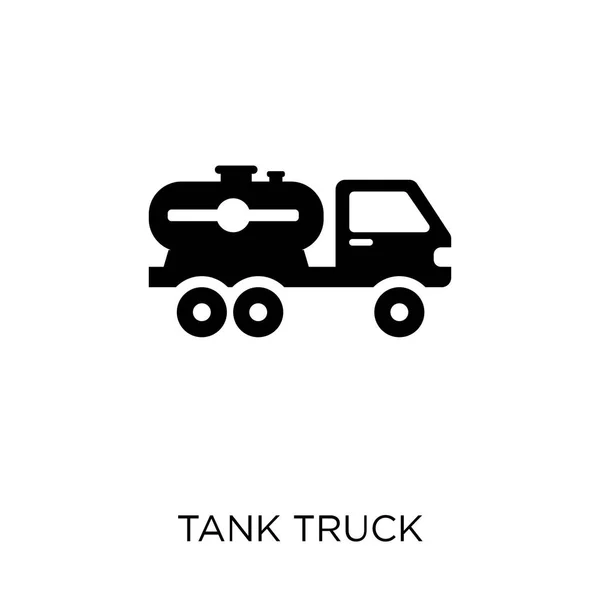 Tank Vrachtwagen Pictogram Tank Vrachtwagen Symbool Ontwerp Uit Industrie Collectie — Stockvector