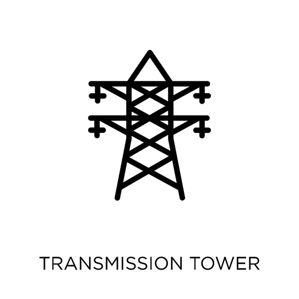 Значок Передающей Башни Дизайн Трансмиссионной Башни Коллекции Промышленности Простая Векторная — стоковый вектор