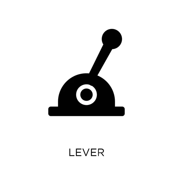 レバーのアイコン 産業関連資料コレクションからレバー シンボル デザイン 白い背景の上の単純な要素ベクトル図 — ストックベクタ