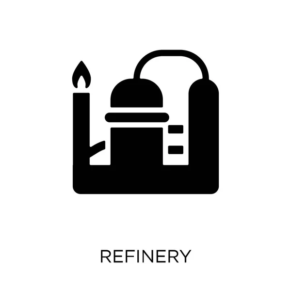 Ícone Refinaria Projeto Símbolo Refinaria Coleção Indústria Ilustração Vetorial Elemento —  Vetores de Stock