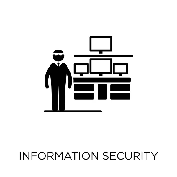 Icono Del Analista Seguridad Información Diseño Símbolos Analista Seguridad Información — Vector de stock