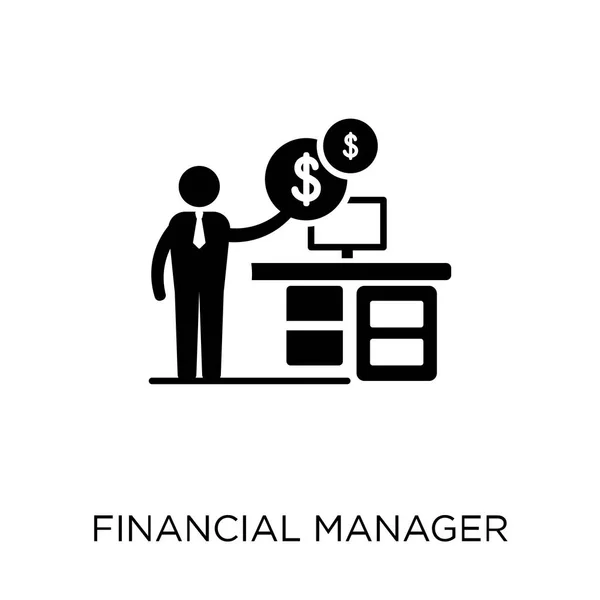 Icono Del Administrador Financiero Diseño Símbolos Financial Manager Colección Professions — Vector de stock