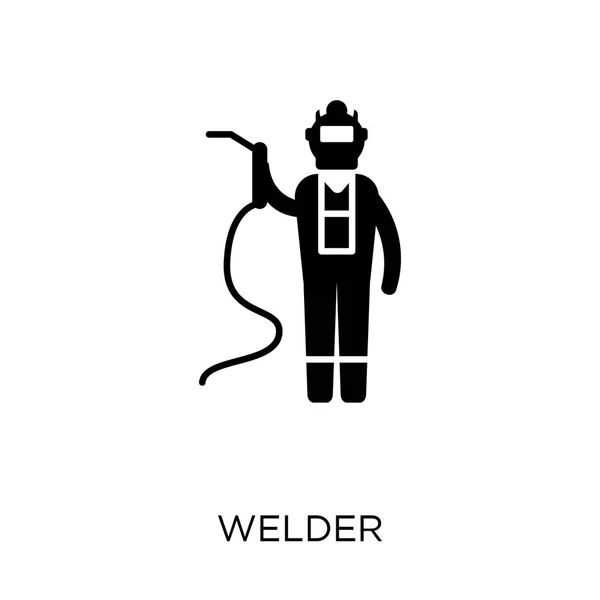 Schweißer Symbol Schweißsymboldesign Aus Der Kollektion Berufe Einfache Elementvektorabbildung Auf — Stockvektor