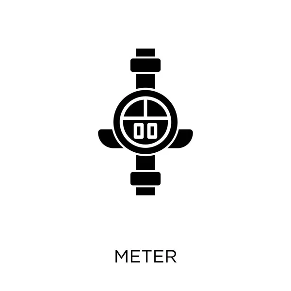 Значок Счетчика Дизайн Метрических Символов Коллекции Smarthome Простая Векторная Иллюстрация — стоковый вектор