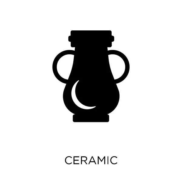 Icono Cerámica Diseño Símbolo Cerámica Colección Del Museo Ilustración Simple — Vector de stock