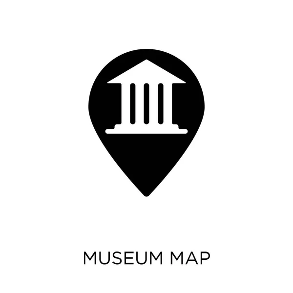 Museo Icono Mapa Museo Mapa Símbolo Diseño Colección Del Museo — Vector de stock