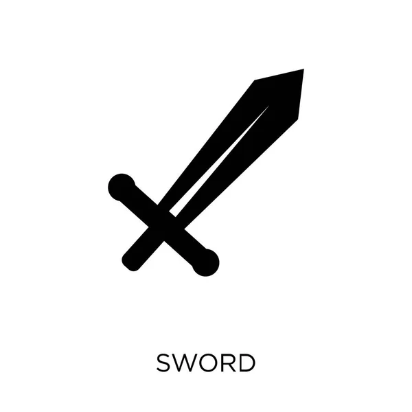 Ícone Espada Design Símbolo Espada Coleção Museu Ilustração Vetorial Elemento — Vetor de Stock