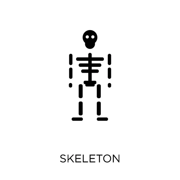 Icono Del Esqueleto Esqueleto Símbolo Diseño Colección Del Museo Ilustración — Archivo Imágenes Vectoriales
