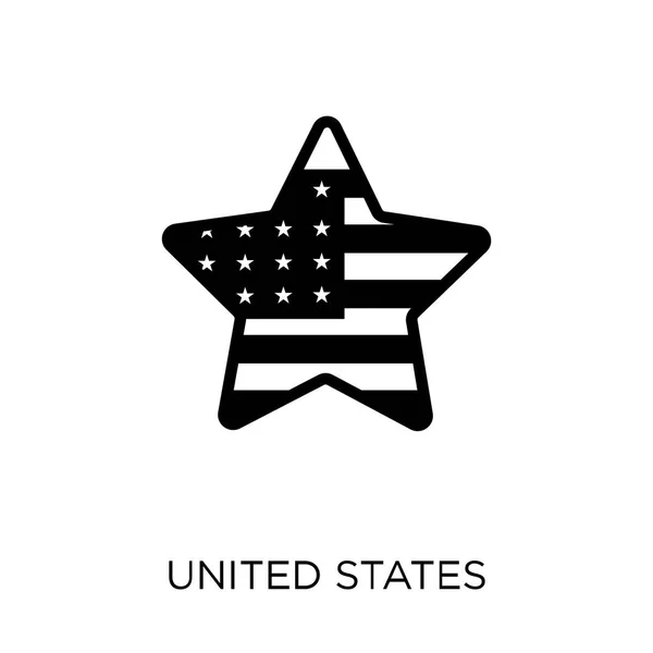 Icono Estados Unidos Estados Unidos Símbolo Diseño Estados Unidos América — Archivo Imágenes Vectoriales