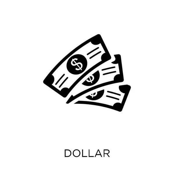 Ícone Dólar Desenho Símbolo Dólar Dos Estados Unidos Coleção América — Vetor de Stock