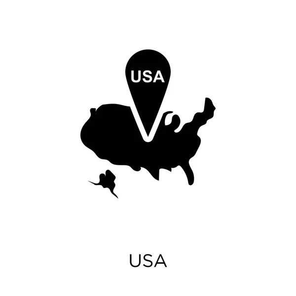 Ícone Dos Eua Usa Design Símbolo Dos Estados Unidos América — Vetor de Stock