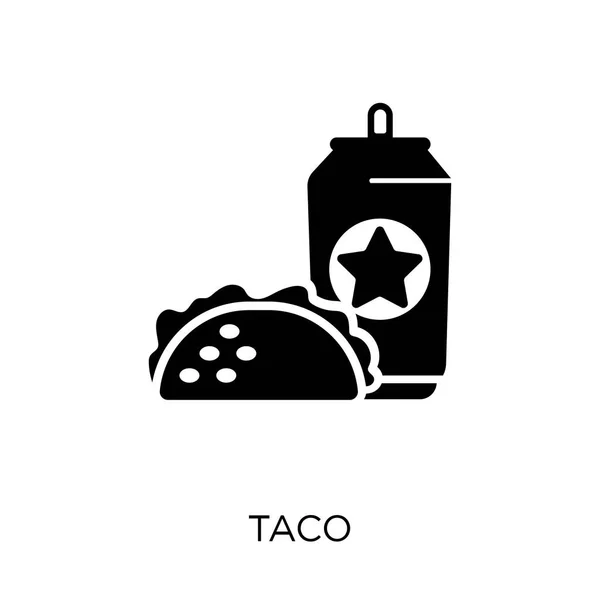 Taco Ikona Taco Symbol Designu Kolekce Spojené Státy Americké Jednoduchý — Stockový vektor