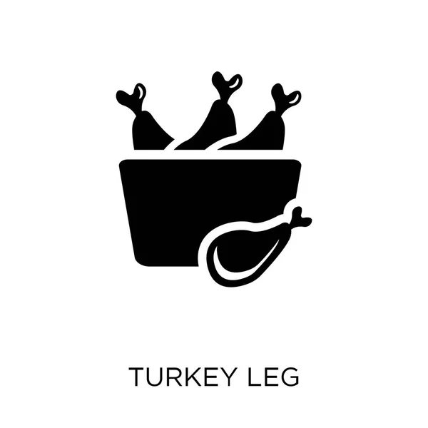 Dinde Icône Jambe Turquie Leg Symbole Design Collection Des États — Image vectorielle