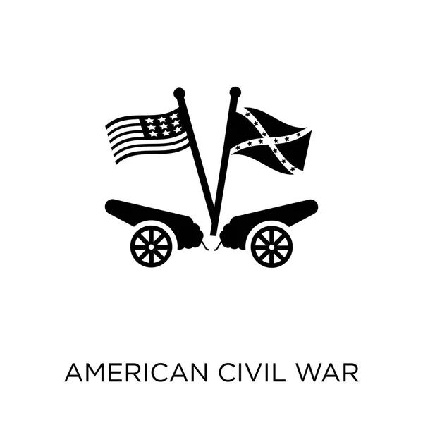 Icono Guerra Civil Americana Diseño Símbolo Guerra Civil Estadounidense Colección — Vector de stock
