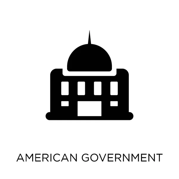 Icono Del Edificio Del Gobierno Americano Diseño Del Símbolo Del — Vector de stock