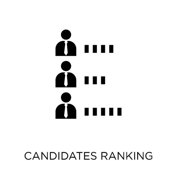 Kandidaternas Rangordning Grafisk Ikonen Kandidaternas Rangordning Grafisk Symbol Design Från — Stock vektor